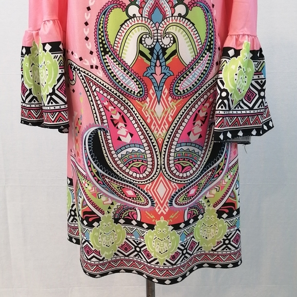 Yucan Off Shoulder Beach Pink Dress Balloon Slee… - Picture 8 of 13